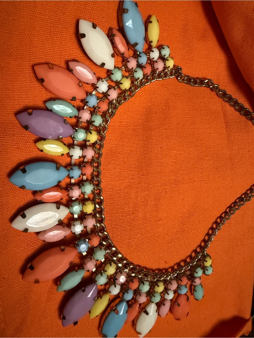 Apt 9. Khols. Gorgeous Multicolor Statement Bib Necklace - Pastel Gem Accents